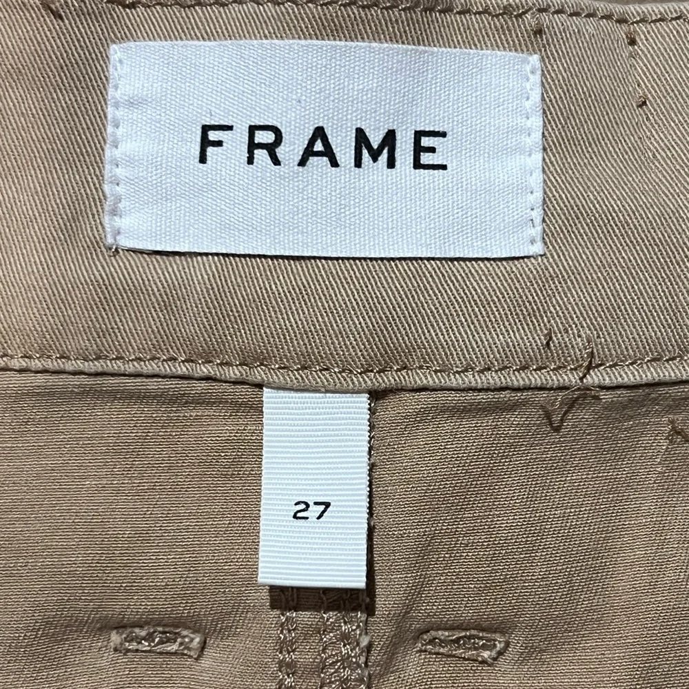 FRAME Paperbag High-Rise‎ Raw Hem Stretch Cotton Mini Skirt Cargo Multi Size 27 - Picture 14 of 16